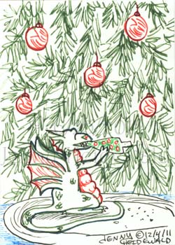 Dragonsie helping with Christmas Cookies by Jenny Heidewald